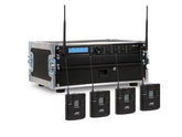 JTS 4-Way School Wireless Headset Microphone Bundle with 2x Floor Stand Pickup Microphones
